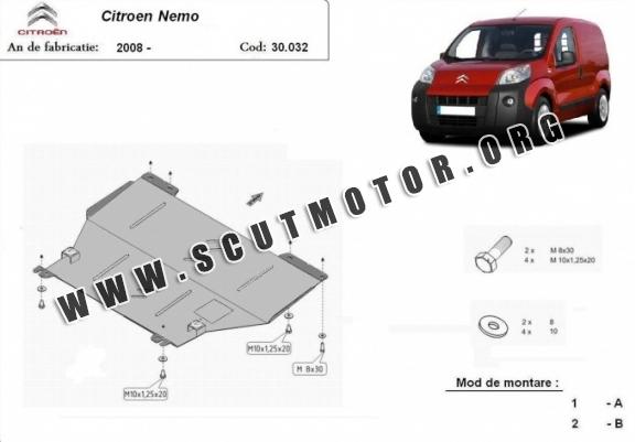 Scut motor metalic Citroen Nemo