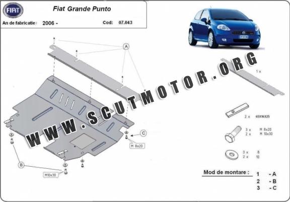 Scut motor metalic Fiat Grande Punto