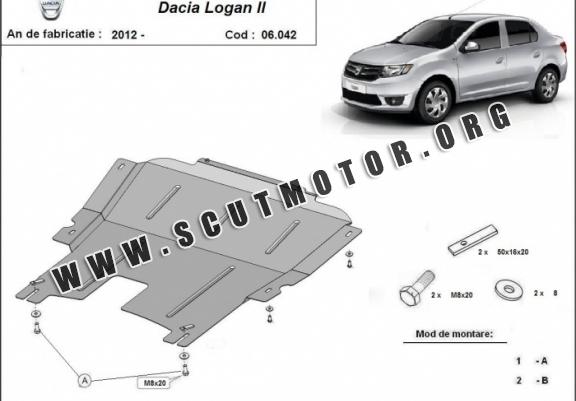 Scut motor metalic Dacia Logan 2