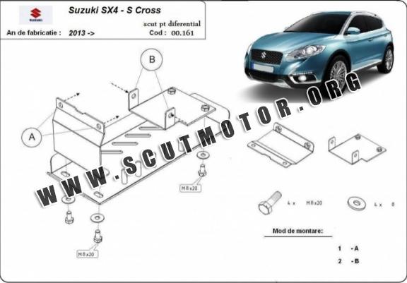 Scut diferențial Suzuki S-Cross, motorizare 4x4