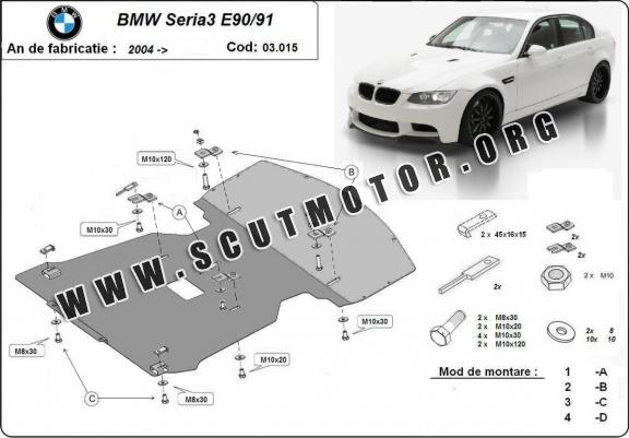 Scut motor metalic BMW Seria 3 E90/91