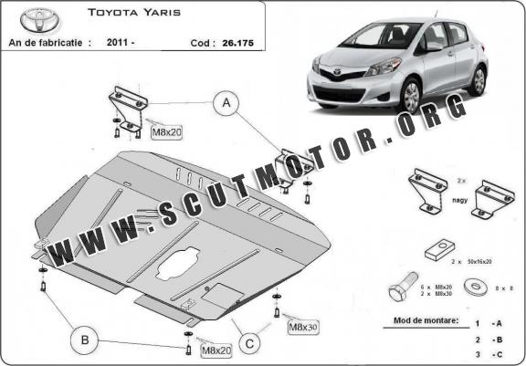 Scut motor metalic Toyota Yaris