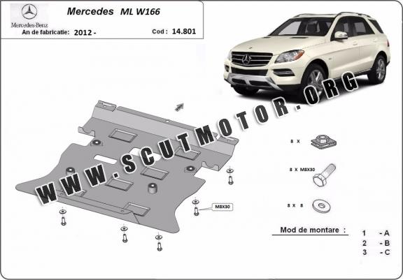 Scut motor metalic Mercedes ML W166
