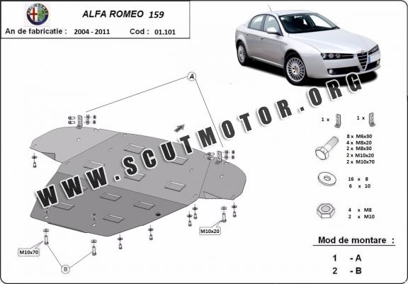 Scut motor metalic Alfa Romeo 159