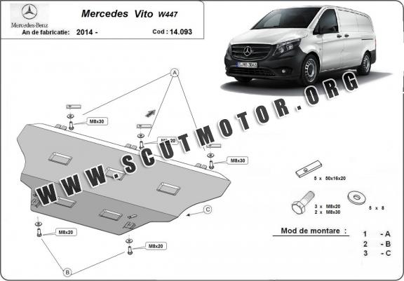 Scut motor metalic Mercedes Vito W447, 4x2, 1.6 D
