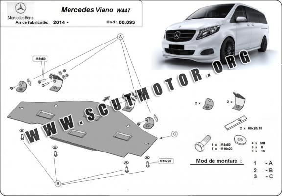 Scut metalic pentru sistemul Stop&GO Mercedes Viano W447, 4x2, 1.6 D