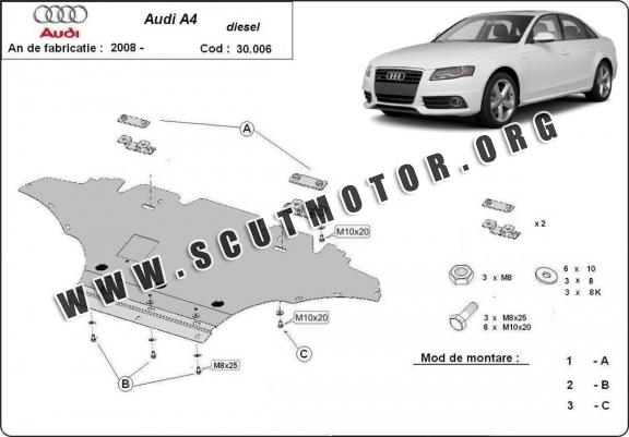 Scut motor metalic Audi A4 B8 - diesel