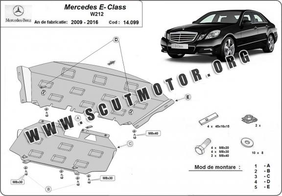 Scut motor metalic Mercedes E-Classe W212