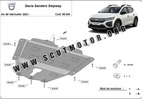 Scut motor metalic Dacia Sandero Stepway