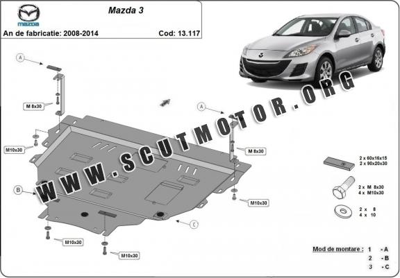 Scut motor metalic Mazda 3