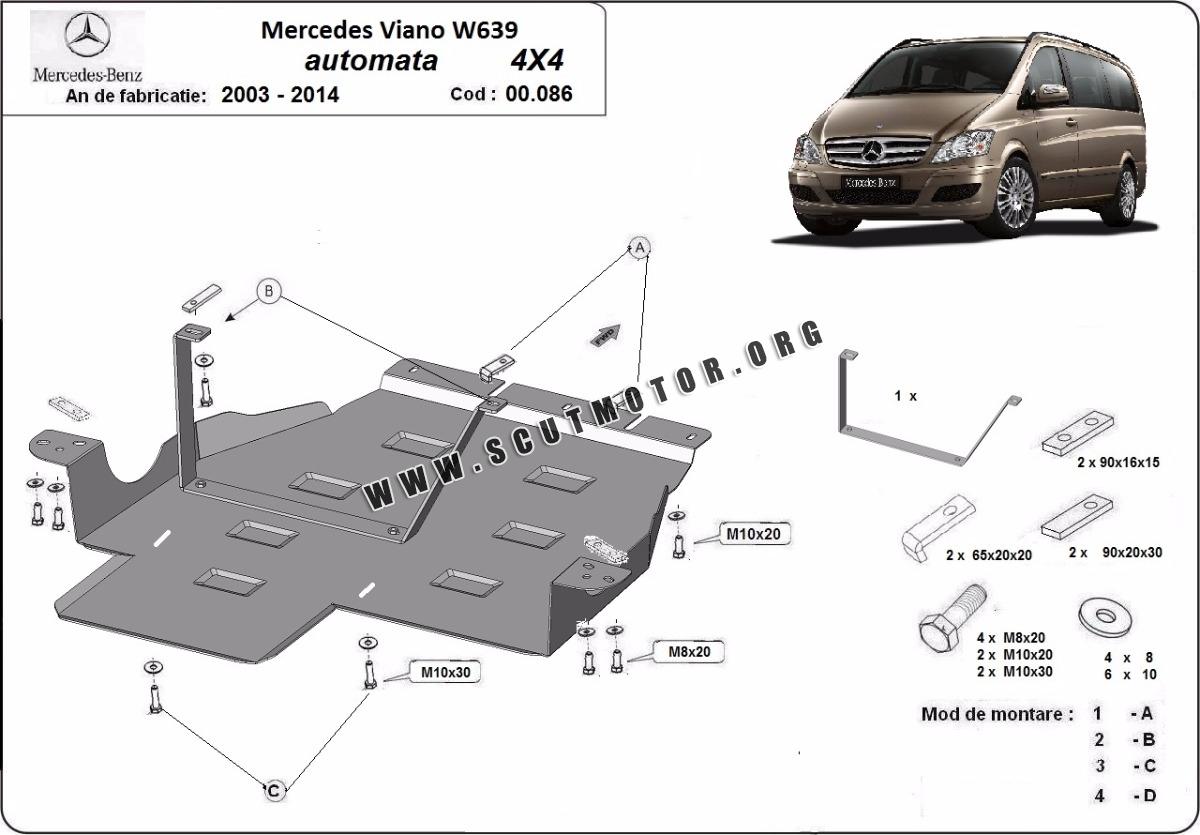 Scut cutia de viteză şi reductor Mercedes Viano W639 - 4x4 automatâ - 2003-2014