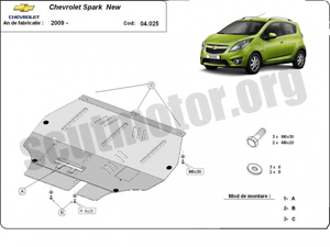 Scut motor metalic Chevrolet Spark
