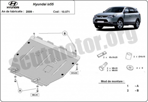 Scut Motor Hyundai ix55  , motorizare 2.0Crdi , 2.0Mpi , 2WD , 4WD , dupa 2009
