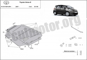 Scut motor Toyota Verso , fabricat dupa 2009