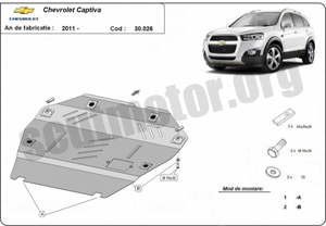 Scut motor metalic Chevrolet Captiva Chevrolet Captiva, 2.2Td, 2.4 după 2011