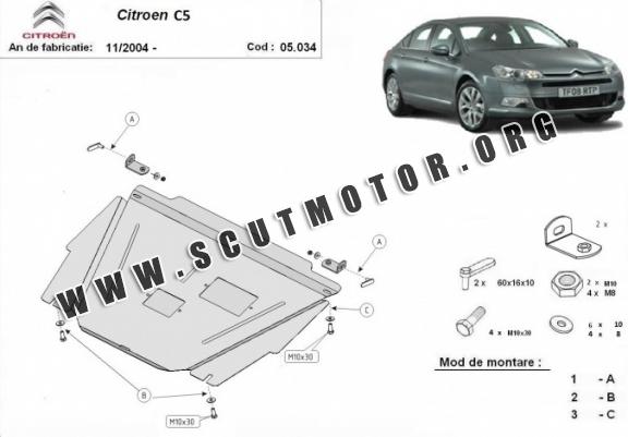 Scut motor metalic Citroen C5