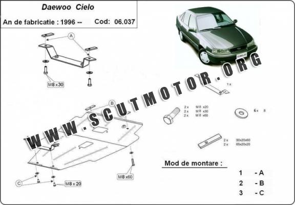 Scut motor metalic Daewoo Cielo