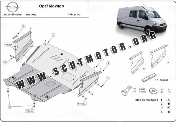 Scut motor metalic Opel Movano