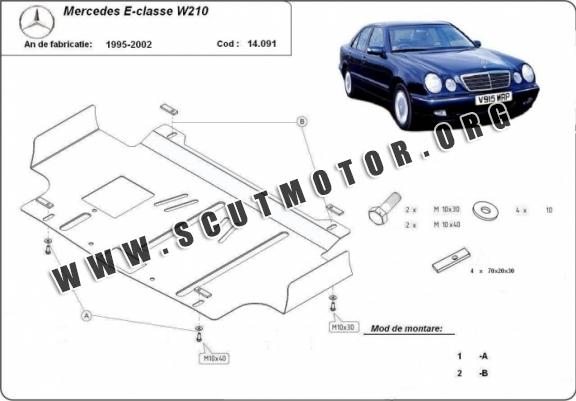 Scut motor metalic Mercedes E-Classe W210