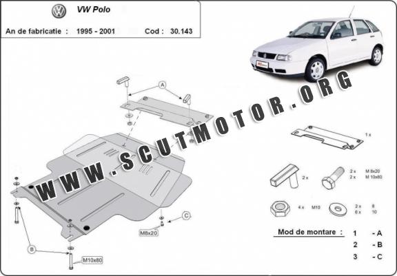 Scut motor metalic Volkswagen Polo Classic