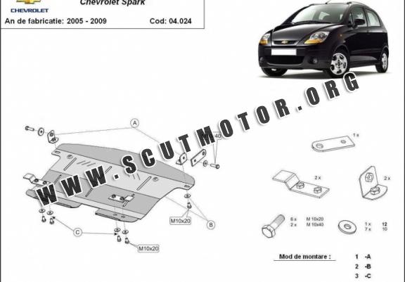 Scut motor metalic Chevrolet Spark