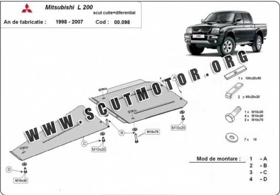 Scut cutie de viteză și diferențial Mitsubishi L