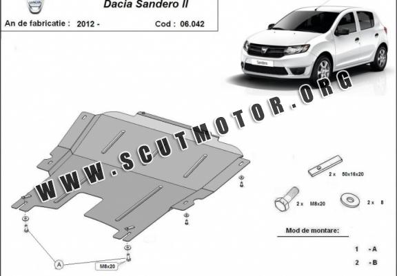 Scut motor metalic Dacia Sandero 2