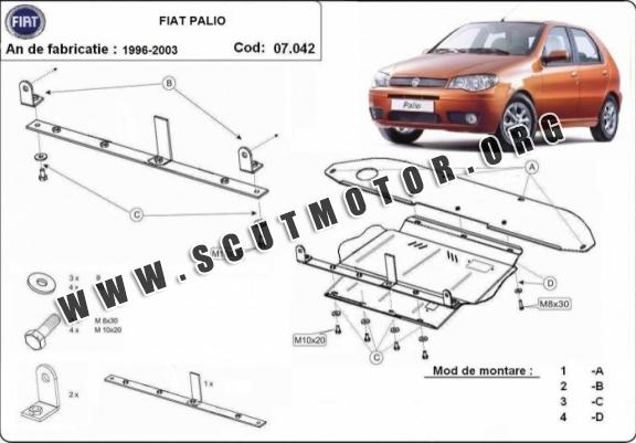 Scut motor metalic Fiat Palio