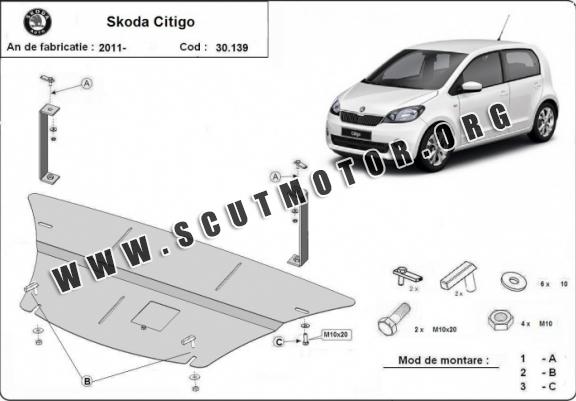 Scut motor metalic Skoda Citigo