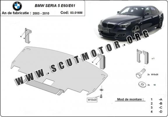 Scut motor metalic BMW Seria 5 E60/E61c u bara M