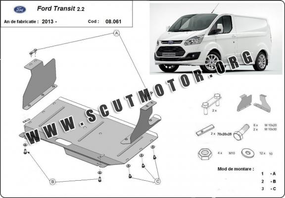 Scut motor metalic Ford Transit Custom