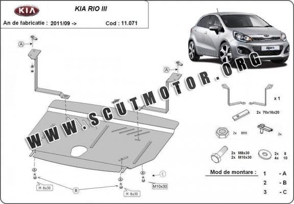 Scut motor metalic Kia Rio 3