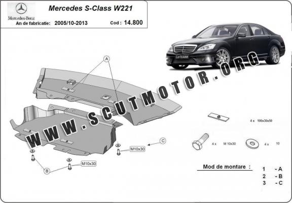 Scut motor metalic Mercedes S-Classe W221 - 4x2