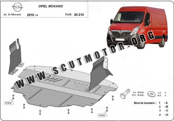 Scut motor metalic Opel Movano