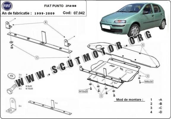 Scut motor metalic Fiat Punto