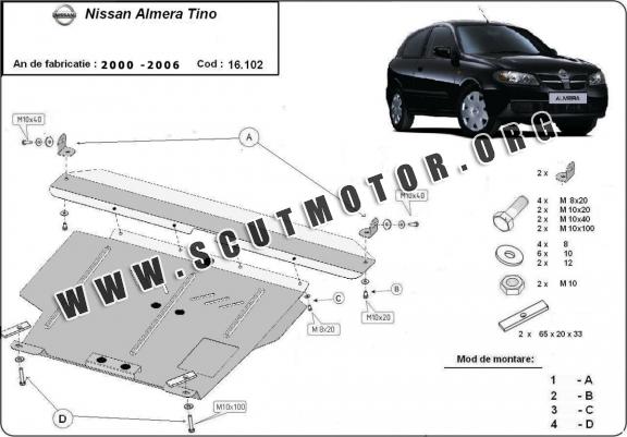 Scut motor metalic Nissan Almera Tino