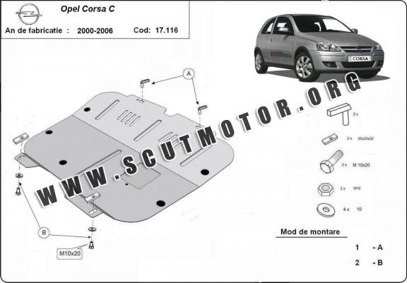 Scut motor metalic Opel Corsa C