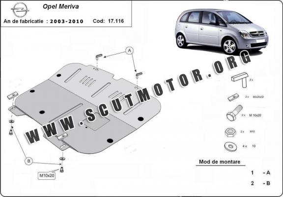 Scut motor metalic Opel Meriva A