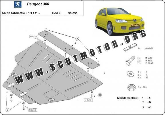 Scut motor metalic Peugeot 306