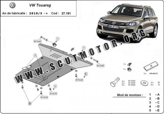 Scut motor metalic VW Touareg