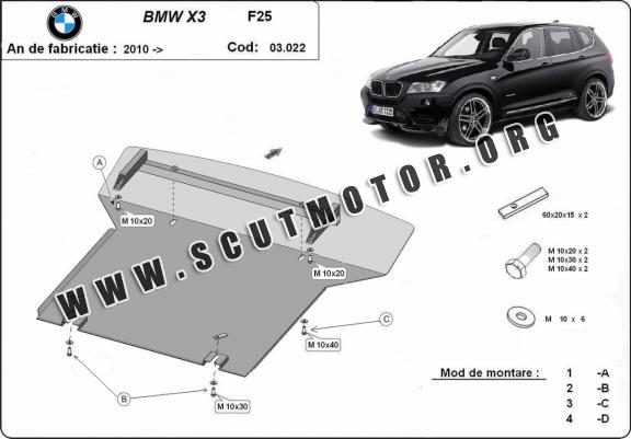 Scut motor metalic BMW X3 - F25