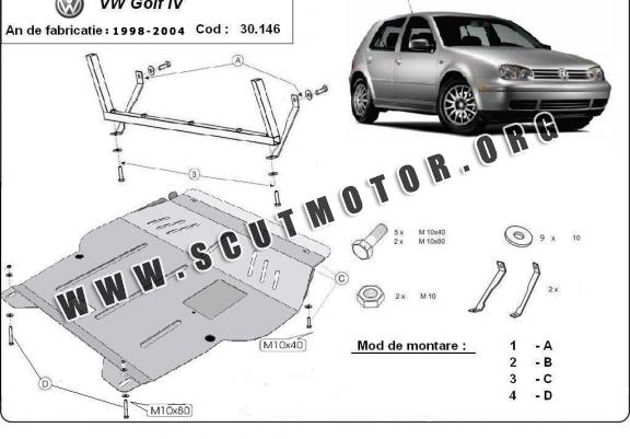 Scut motor metalic VW Golf 4