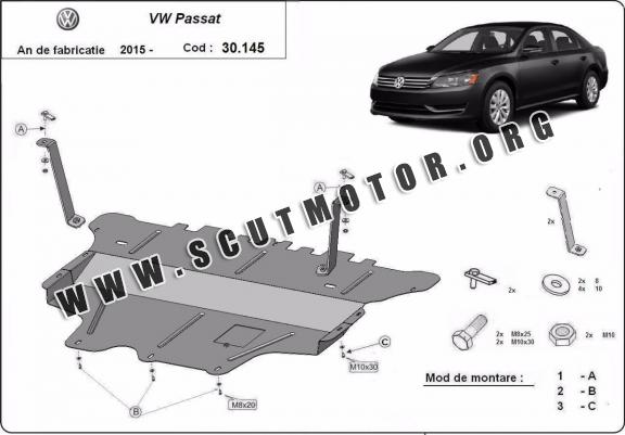 Scut motor metalic Volkswagen Passat B8 - cutie de viteză manuală