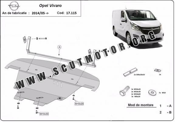 Scut motor metalic Opel Vivaro