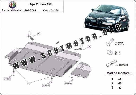 Scut motor metalic Alfa Romeo 156