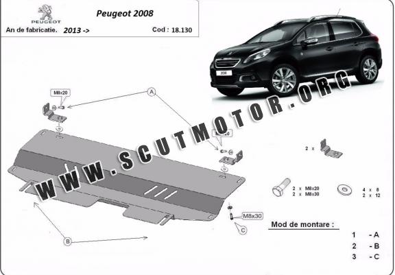 Scut motor metalic Peugeot 2008