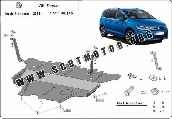 Scut motor metalic Volkswagen Touran - cutie de viteză manuală