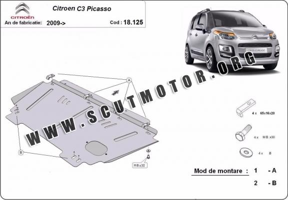 Scut motor metalic Citroen C3 Picasso