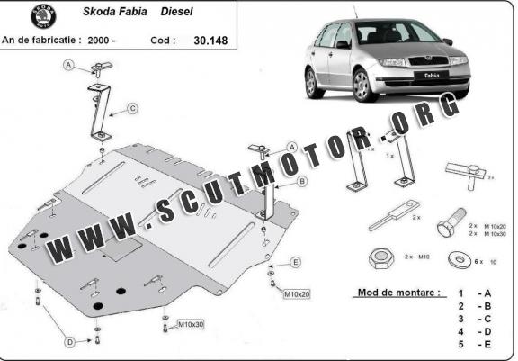 Scut motor metalic Skoda Fabia 1 - Diesel