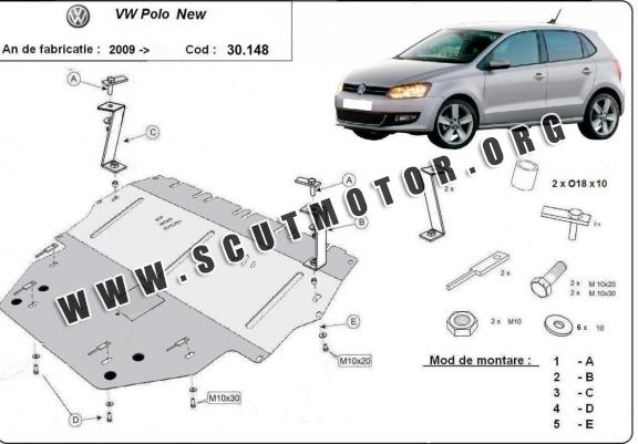 Scut motor metalic VW Polo (6R)